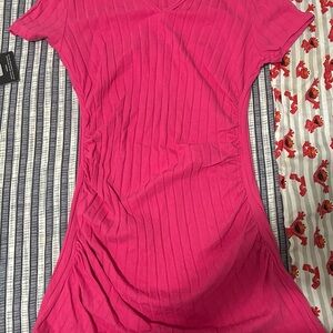 SHEIN Hot Pink Ribbed Jumpsuit